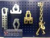 5 PIECE TOOL SET CLAMP HOLE PLATE CHAIN LOCK PULL 